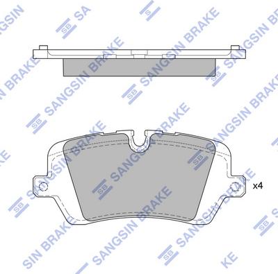 Hi-Q SP1965 - Тормозные колодки, дисковые, комплект autospares.lv