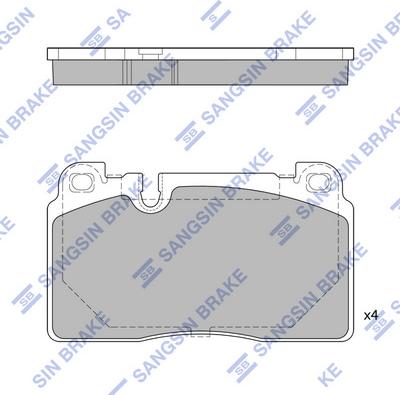 Hi-Q SP1960 - Тормозные колодки, дисковые, комплект autospares.lv