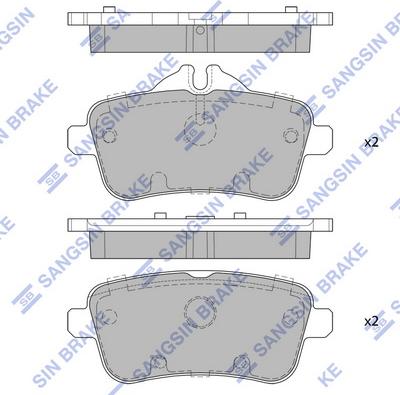 Hi-Q SP1909 - Тормозные колодки, дисковые, комплект autospares.lv