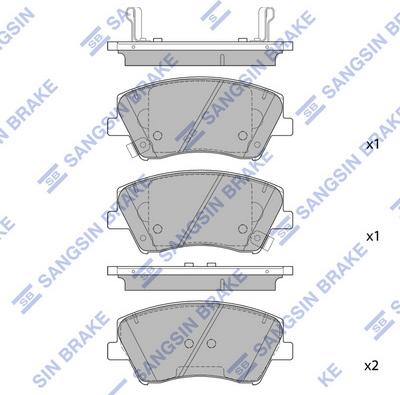 Hi-Q SP1905 - Тормозные колодки, дисковые, комплект autospares.lv