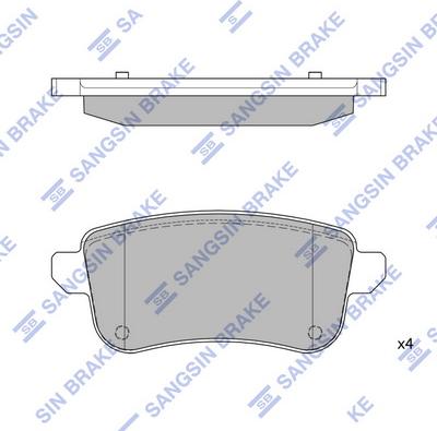 Hi-Q SP1903A - Тормозные колодки, дисковые, комплект autospares.lv