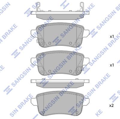 Hi-Q SP1903 - Тормозные колодки, дисковые, комплект autospares.lv