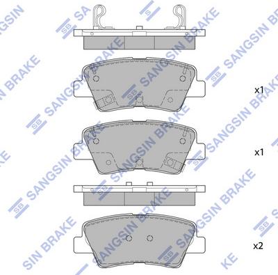 Hi-Q SP1907 - Тормозные колодки, дисковые, комплект autospares.lv