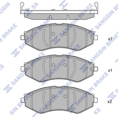 Hi-Q SP1918 - Тормозные колодки, дисковые, комплект autospares.lv