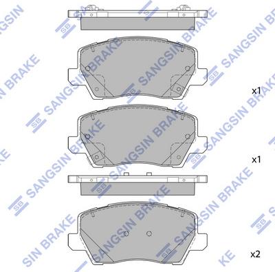 Hi-Q SP1983 - Тормозные колодки, дисковые, комплект autospares.lv