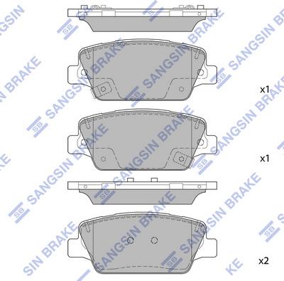 Hi-Q SP1987 - Тормозные колодки, дисковые, комплект autospares.lv