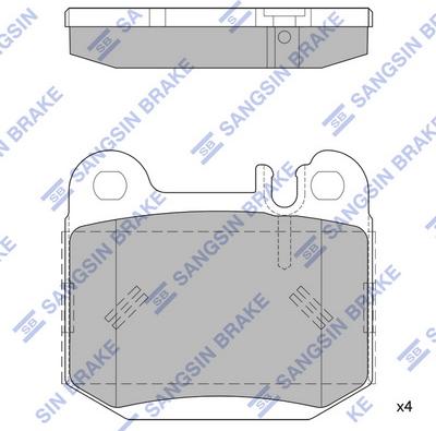 Hi-Q SP1930 - Тормозные колодки, дисковые, комплект autospares.lv