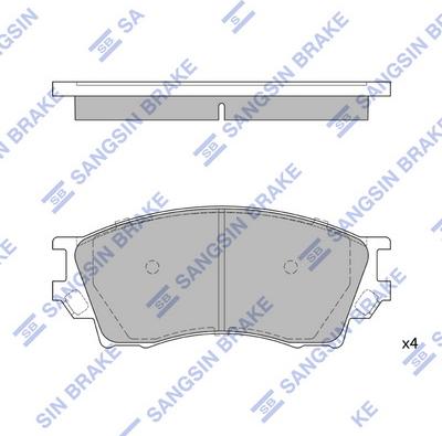 Hi-Q SP1931 - Тормозные колодки, дисковые, комплект autospares.lv