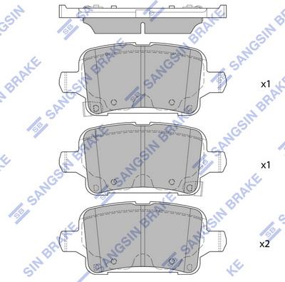 Hi-Q SP1929 - Тормозные колодки, дисковые, комплект autospares.lv