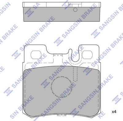 Hi-Q SP1921 - Тормозные колодки, дисковые, комплект autospares.lv