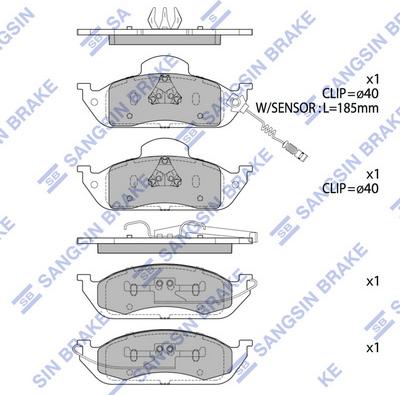 Hi-Q SP1923 - Тормозные колодки, дисковые, комплект autospares.lv