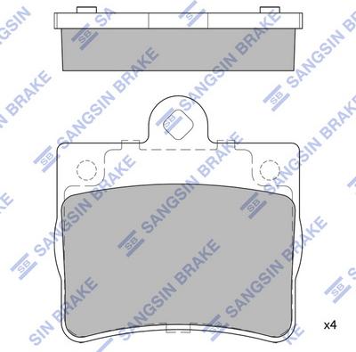 Hi-Q SP1922 - Тормозные колодки, дисковые, комплект autospares.lv