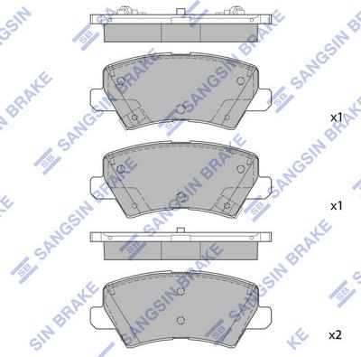 Hi-Q SP1975 - Тормозные колодки, дисковые, комплект autospares.lv