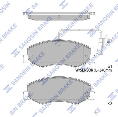 Hi-Q SP1970 - Тормозные колодки, дисковые, комплект autospares.lv