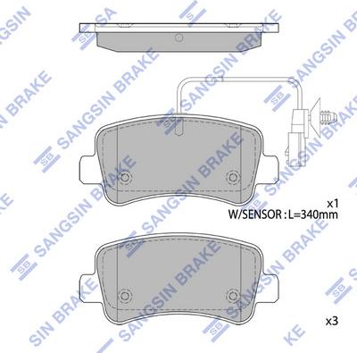 Hi-Q SP1971 - Тормозные колодки, дисковые, комплект autospares.lv