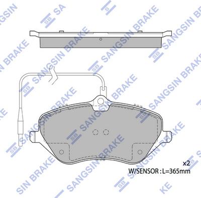 Hi-Q SP1973 - Тормозные колодки, дисковые, комплект autospares.lv