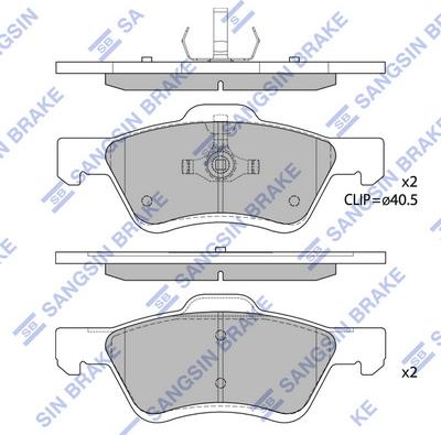 Hi-Q SP1497A - Тормозные колодки, дисковые, комплект autospares.lv