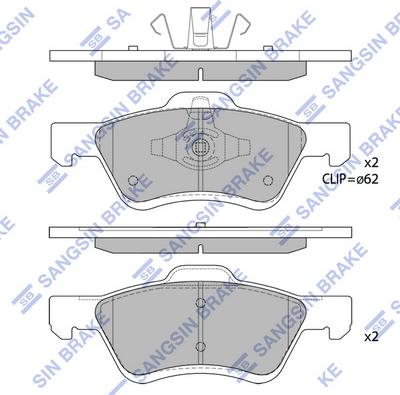 Hi-Q SP1497B - Тормозные колодки, дисковые, комплект autospares.lv