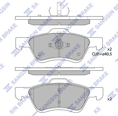 Hi-Q SP1497C - Тормозные колодки, дисковые, комплект autospares.lv