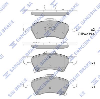 Hi-Q SP1440 - Тормозные колодки, дисковые, комплект autospares.lv