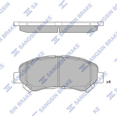 Hi-Q SP1451 - Тормозные колодки, дисковые, комплект autospares.lv