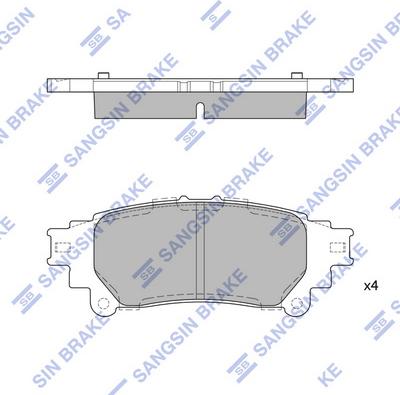 Hi-Q SP1458 - Тормозные колодки, дисковые, комплект autospares.lv