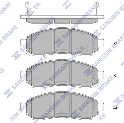 Hi-Q SP1460A - Тормозные колодки, дисковые, комплект autospares.lv