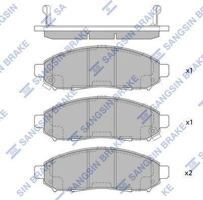 Hi-Q SP1460B - Тормозные колодки, дисковые, комплект autospares.lv