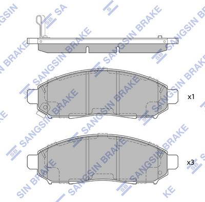 Hi-Q SP1460 - Тормозные колодки, дисковые, комплект autospares.lv