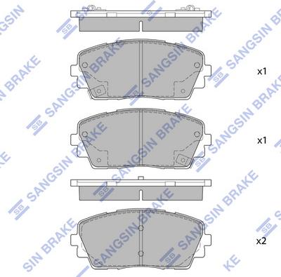 Hi-Q SP1405 - Тормозные колодки, дисковые, комплект autospares.lv