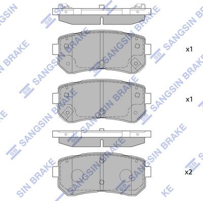 Hi-Q SP1406 - Тормозные колодки, дисковые, комплект autospares.lv