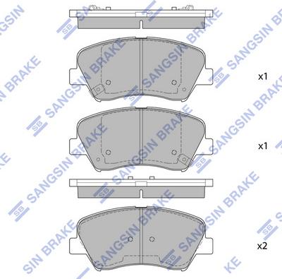 Hi-Q SP1400 - Тормозные колодки, дисковые, комплект autospares.lv