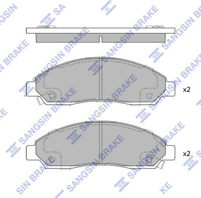 Hi-Q SP1408 - Тормозные колодки, дисковые, комплект autospares.lv