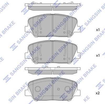 Hi-Q SP1403 - Тормозные колодки, дисковые, комплект autospares.lv