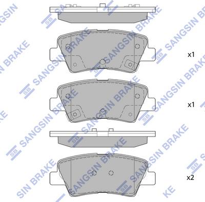 Hi-Q SP1407 - Тормозные колодки, дисковые, комплект autospares.lv