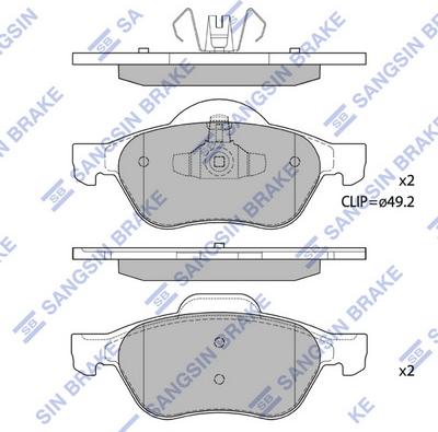 Hi-Q SP1414 - Тормозные колодки, дисковые, комплект autospares.lv