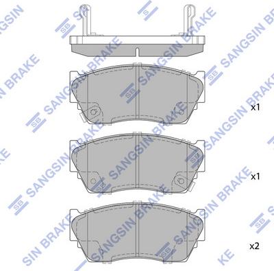 Hi-Q SP1489 - Тормозные колодки, дисковые, комплект autospares.lv