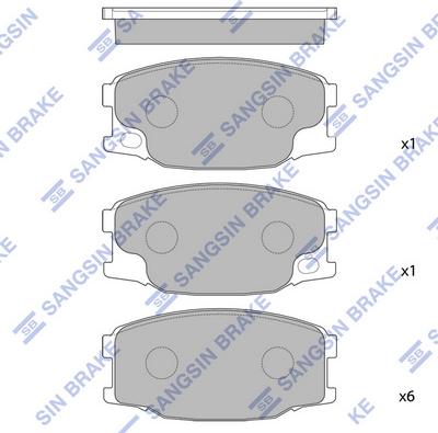 Hi-Q SP1485 - Тормозные колодки, дисковые, комплект autospares.lv