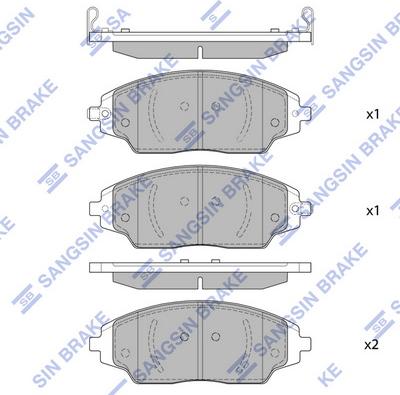 Hi-Q SP1481 - Тормозные колодки, дисковые, комплект autospares.lv