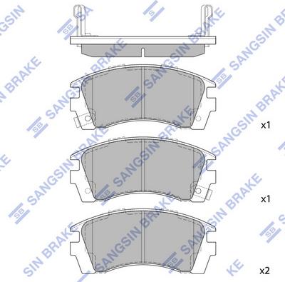 Hi-Q SP1488 - Тормозные колодки, дисковые, комплект autospares.lv