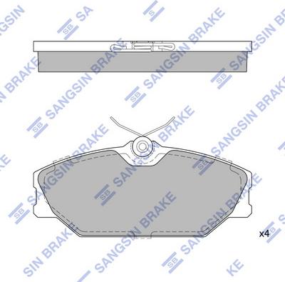 Hi-Q SP1483A - Тормозные колодки, дисковые, комплект autospares.lv