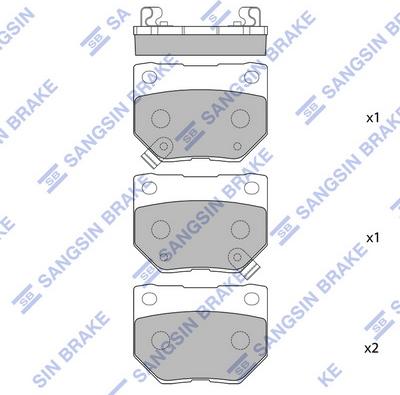 Hi-Q SP1487 - Тормозные колодки, дисковые, комплект autospares.lv