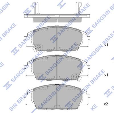 Hi-Q SP1434 - Тормозные колодки, дисковые, комплект autospares.lv