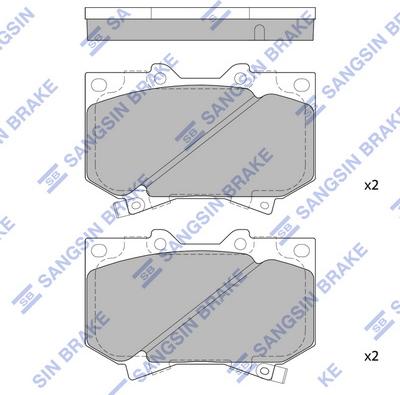 Hi-Q SP1422 - Тормозные колодки, дисковые, комплект autospares.lv