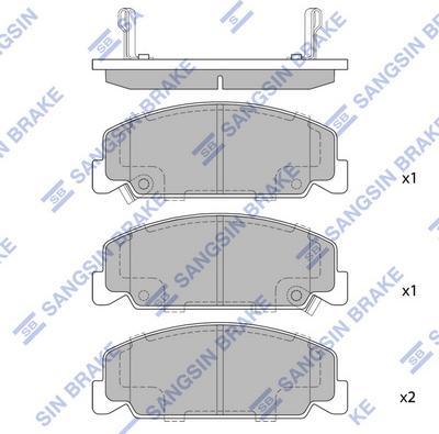 Hi-Q SP1427 - Тормозные колодки, дисковые, комплект autospares.lv