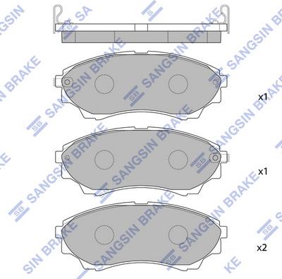 Hi-Q SP1479 - Тормозные колодки, дисковые, комплект autospares.lv