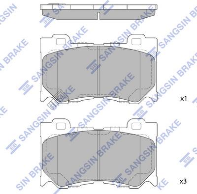 Hi-Q SP1471 - Тормозные колодки, дисковые, комплект autospares.lv