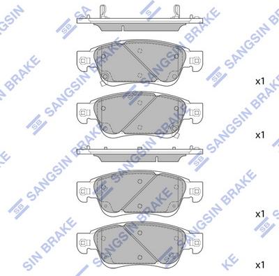 Hi-Q SP1478 - Тормозные колодки, дисковые, комплект autospares.lv