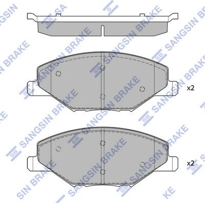 Hi-Q SP1595 - Тормозные колодки, дисковые, комплект autospares.lv