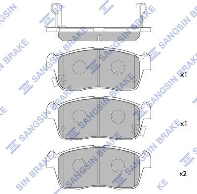 Hi-Q SP1549 - Тормозные колодки, дисковые, комплект autospares.lv